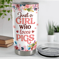 thumbnail image 4 of SANDJEST Pig Tumbler 20oz Stainless Steel Insulated Tumblers Coffee Travel Mug Cup Gift for Girls Teen Gifts for Birthday Christmas, 4 of 5