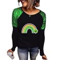 thumbnail image 2 of Craaazy Women's St Patricks Day Shirts Comfy Shamrock Prints Casual Tops Gifts, 2 of 9