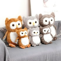 BESTSKY 25/40cm Owl Plush Toy Soft Cute Cartoon Doll Desktop Decoration Stuffed Animal Children Plush Doll Toy Kids Girls Gift Orange 25 cm