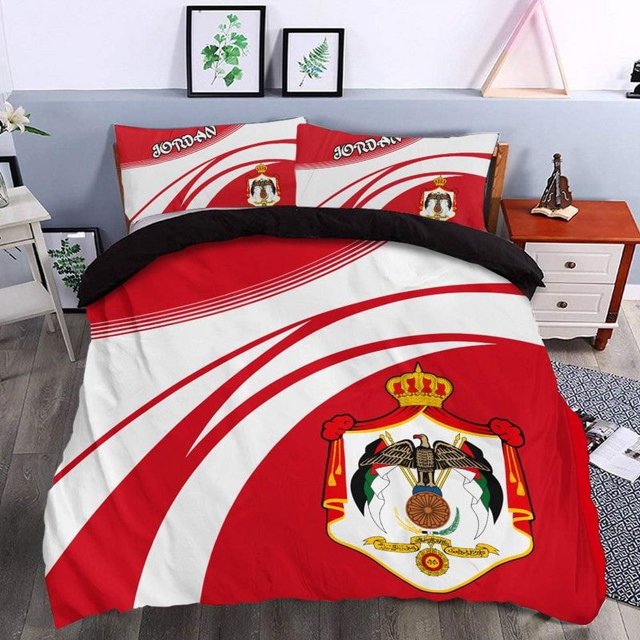 Juego de cama con escudo de armas de Jordania Cricket RLT8