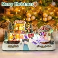 thumbnail image 3 of Christmas Village House, Animated Amusement Park with Rotating Carousel,Popcorn Wagon and Swing Battery Operated Musical Christmas Collectible Buildings for Home Table Holiday Display, 3 of 6