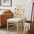 thumbnail image 6 of Botanical Floral Chair Back Covers, Removable Chair Covers for Dining Chairs Set of 6, Washable Chairs Slipcovers Back Seat Protector for Wedding Party 19"x20", 6 of 9