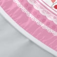 thumbnail image 6 of Valentines Day Round Fitted Tablecloth Best for 44"-48" Yellow Pink Heart Table Cloth Elastic Edge Water-Resistant Washable Love Table Cover for Happy Party Picnic Outdoor Indoor Decor, 6 of 6