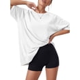thumbnail image 5 of MOYIKO Oversized T Shirts for Women with Pockets 3/4 Sleeve Summer Tops Loose Fit Y2K Fashion Tees, 5 of 7
