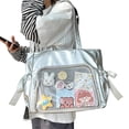 thumbnail image 1 of Dibujos Animados para Mujeres Bolso Hombro Múltiples Bolsos Bolsas Vagabundo (plata), 1 of 9