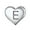 E, variant on Initial Heart Stud Earrings for Women Sterling Silver Hypoallergenic Letter A Earrings Charm Mother Daughter Christmas Birthday Jewelry Gift