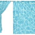 thumbnail image 3 of Coolnut Yellow Swim Ring Floating Swimming Pool Sheer Gauze Door Curtain Window Curtain Drapes for Living Room Kids Bedroom Window Treatment Decor W55 x L84 In 2 Panels, 3 of 4