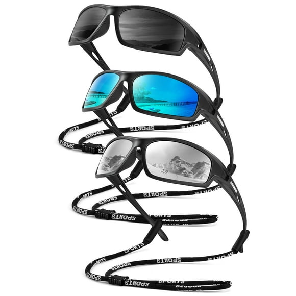 Lentes de Sol Polarizados QALLY para Hombre Deportivos con Protección UV400