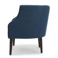 thumbnail image 3 of Accent Club Chair- Curved Barrel Back- Button Tufted- Navy Blue Fabric, 3 of 5