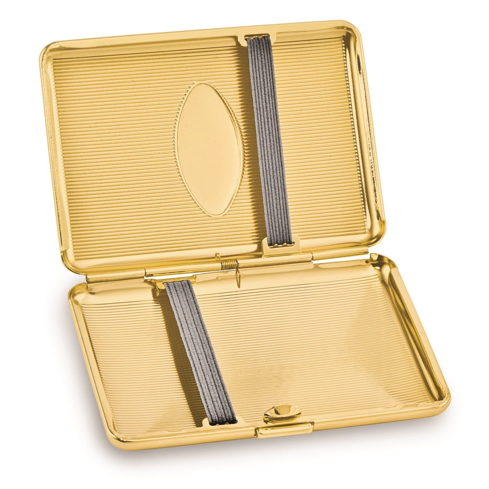Brass-plated Elastic Holder (Holds 14 king) Cigarette/Card Case