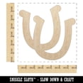 thumbnail image 2 of Double Horseshoe Lucky Wood Shape Unfinished Piece Cutout Craft DIY Projects - 6.25 Inch Size - 1/4 Inch Thick, 2 of 7