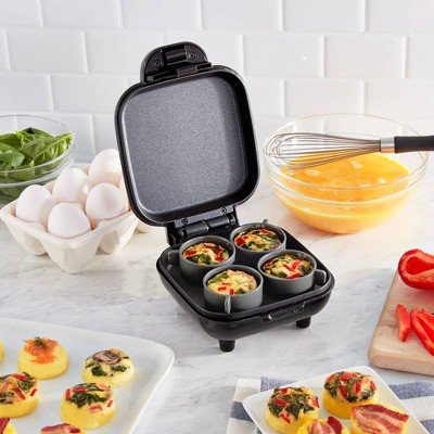 Egg Bite Maker - Aqua: 4-Egg Cooker, Electric Egg Cooker, Dishwasher-Safe Parts, 420W, Aluminum & Plastic