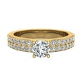 thumbnail image 4 of Diamond Engagement Ring for Women Dual Row Round Diamond Ring 14K Gold 1.18 CT TW (G,SI1), 4 of 5
