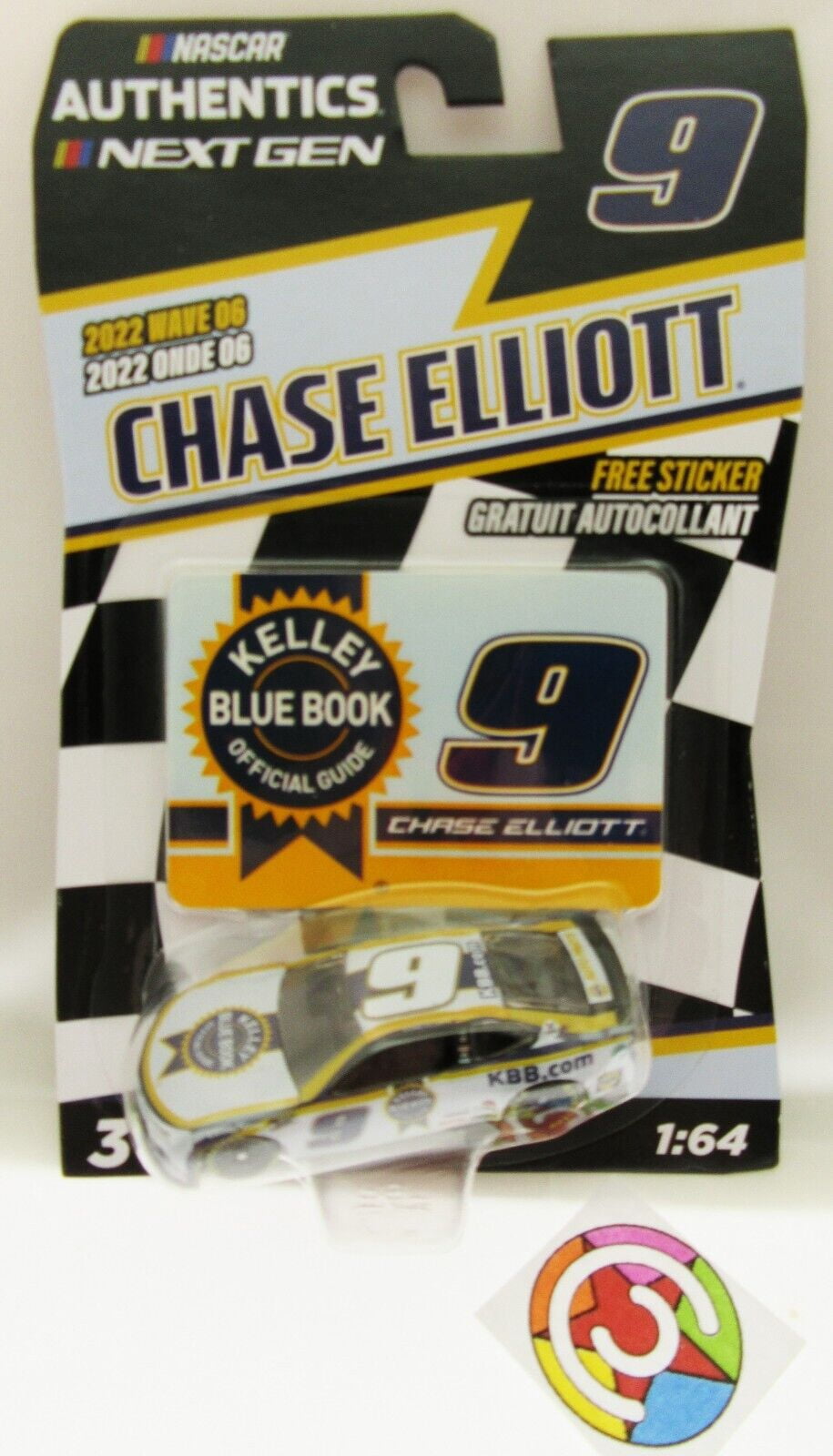 Chase Elliott ~ Kelly Blue Book 9  ~ NASCAR Authentics ~ Die Cast  1:64 Scale
