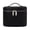 Black, variant on Faux Leather Travel Cosmetic Case, Portable Hard Makeup Storage Box with Top Handle