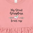 thumbnail image 4 of Inktastic My Great Grandma Loves Me Heart Great Grandchild Girls Baby Dress, 4 of 5
