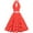 DT-Red, variant on Women's Halter Neck Swing Dress-Sleeveless-A-Line-Cotton-for Summer Party/Retro Event-Polka Dot Pattern