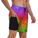 thumbnail image 2 of Balery Colorful Glitter Bañador para hombre, shorts de playa de secado rápido con entrepierna y forro de compresión-Medium, 2 of 6