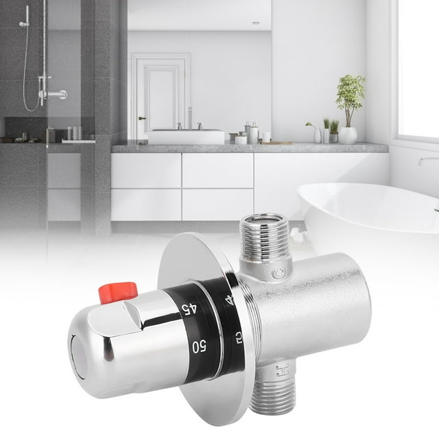 Bathroom Thermostatic Valve,G1/2 Thermostatic Mixing Valve Thermostatic Mixing Valve Thermostatic Valve Versatile Functionality