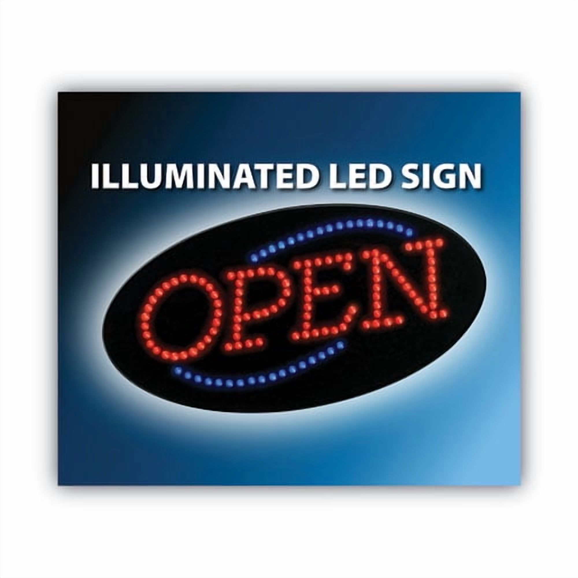 LED OPEN Sign, 10.5 x 20.13, Red and Blue Graphics | Bundle of 2