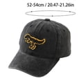 thumbnail image 4 of Krdevn Yellow Dinosaur Embroidery Washed Kids Baseball Cap Soft Adjustable Casual Outdoor Sun Hat for Toddler Boys Girls, 4 of 5