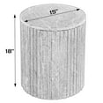 thumbnail image 5 of Pemberly Row Set of 2 15"W Round Marble and Wood Side Tables in Gray, 5 of 7
