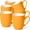 Orange, variant on 16oz Large Coffee Mug Set, made of ceramic, suitable as a coffee or tea mug, for both men and women, a great housewarming or office gift.