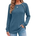thumbnail image 4 of Fantaslook Womens Long Sleeve Shirts Casual Tunic Tops Work Dressy Blouses Fall Sweaters, 4 of 9