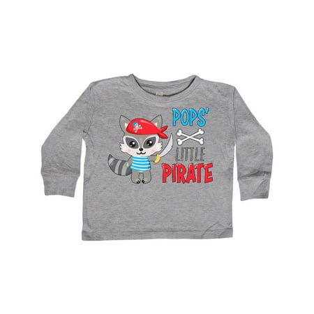 

Inktastic Pops Little Pirate Cute Raccoon with Sword Gift Toddler Boy or Toddler Girl Long Sleeve T-Shirt