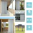 thumbnail image 6 of (2 Panel) Outdoor Curtain Garden Patio Gazebo Sunscreen Blackout Curtains, Thermal Insulated White Curtains with Grommet | Waterproof& Windproof&UV-protection & Mildew Resistant,  Gray  54*84in, 6 of 8