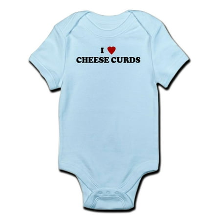 CafePress - I Love CHEESE CURDS Infant Bodysuit - Baby Light (Best Cheese Curds In Minnesota)
