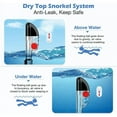 thumbnail image 3 of 2X Snorkel Mask Foldable Diving Mask Set with Dry and Camera Mount,Black, 3 of 8