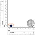 thumbnail image 6 of Gem Stone King 18K Rose Gold Plated Silver Ring Created Sapphire Moissanite (2.06 Cttw), 6 of 7