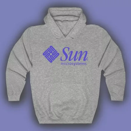 Hoodie for Men-Women,InkVibe Apparel1-WM160, Sun Microsystems Company Logo Men's Gray Hoodie