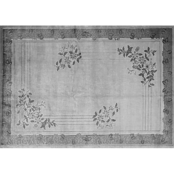 Ahgly Company Indoor Rectangle Oriental Gray Asian Inspired Area Rugs, 3' x 5'