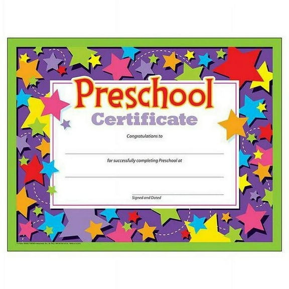 TREND Preschool Certificate, 30 Per Pack, 6 Packs
