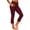 Wine, variant on WAGUTH Women's Capri Flared Yoga Pants Fold Over High Waist Stretch Cropped Pants Bootcut Workout Slim Fit Casual Capris with Side Pockets,Dark Gray,S
