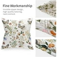 thumbnail image 5 of Orange Autumn Butterflies Flowers Floral Pillow Covers 18x18 Set of 2,Flower Throw Pillow Covers Outdoor Decorative Linen Pillow Covers for Couch Bed Sofa Cushion Floral Pillowcases, 5 of 6