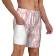 thumbnail image 3 of Picia Cute Rabbit Carrot pattern Mens Swim Trunks with Compression Liner Stretch Beach Shorts Quick Dry with Zipper Pockets No-Chafing Board Shorts-Large, 3 of 9