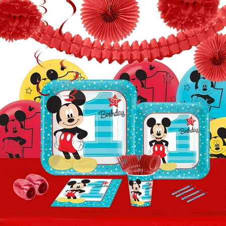 Disney Mickey  Mouse  1st Birthday  16 Party  Pack Walmart  com