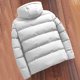 thumbnail image 3 of Ceisia Men Short Puffer Jacket Lightweight Hood Winter Windproof Zip Up Hoodie Drawstring with Pockets White XXXL Gift, 3 of 8