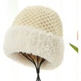 thumbnail image 3 of CoCopeaunts Knitting Bucket Hat Versatile Basin Hat Autumn Winter Warm Cold Proof Thickened Ear Protection Basin Hat Plush Brim, 3 of 8