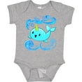 thumbnail image 3 of Inktastic Cute and Playful Narwhal Boys or Girls Baby Bodysuit, 3 of 5