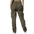 thumbnail image 6 of Matchstick Women's Loose Casual Cargo Pants with 8 Pockets, 6 of 8