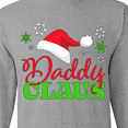 thumbnail image 4 of Inktastic Daddy Claus with Christmas Santa Hat and Snowflakes Long Sleeve T-Shirt, 4 of 5