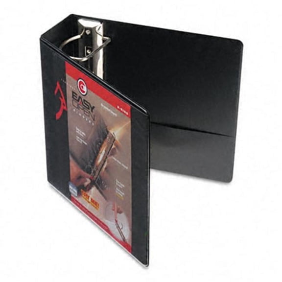 Cardinal  Recycled ClearVue EasyOpen Vinyl D-Ring Presentation Binder - Black - 4in. Capacity