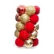 thumbnail image 1 of 25 bolas navideñas para colgar en el árbol de Navidad, decoraciones navideñas novedosas. Oro rojo, 1 of 9