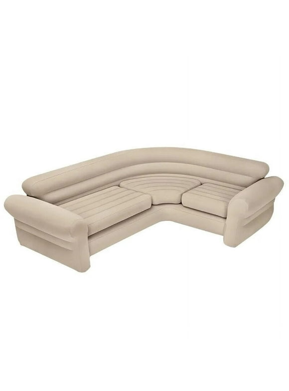INTEX 68575 Sofa Set Furniture Luxurious Inflatable Furniture Living Room Inflatable Chair Sturdy Corner Lounge Inflatable Sofa