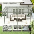 thumbnail image 4 of Outsunny 12' x 16' Wooden Pergola Grape Trellis, Outdoor Gazebo for Garden, Patio, Backyard, Deck, Gray, 4 of 10