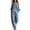 Blue, variant on Sheghy Gym Sets Cotton Women Casual Solid Boho 2 Piece Set Off Shoulder Loose Top & Wide Leg Pants Loungewear Vacation Outfit